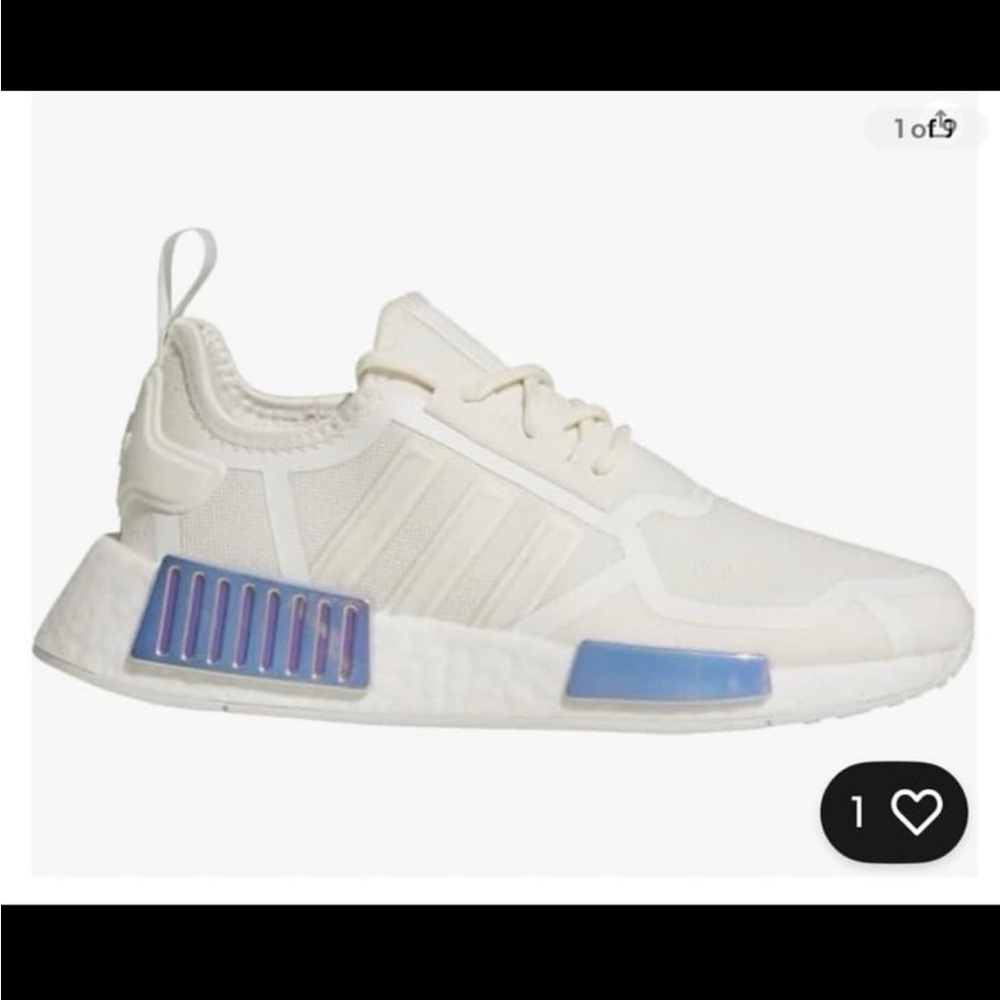 Adidas Kids Cream and Purple Sneakers